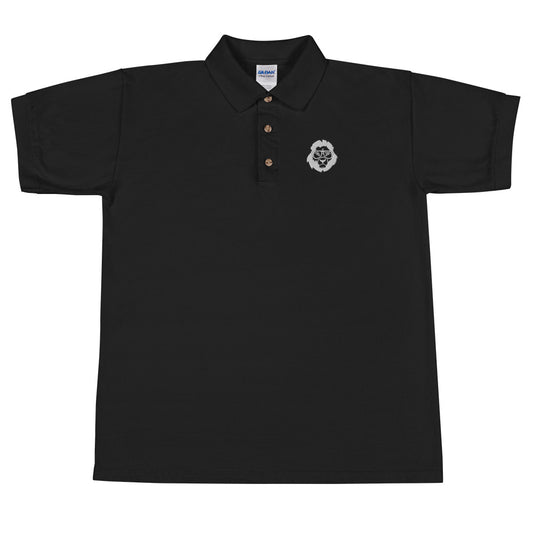 Stately Lion Logo Embroidered Polo Shirt