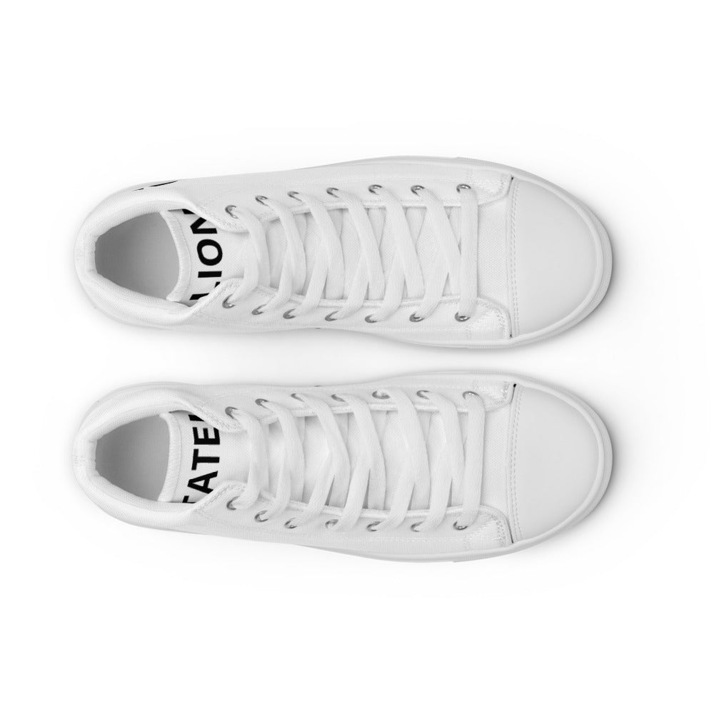 Stately Lion Men’s high top canvas shoes