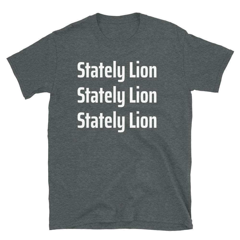 Stately Lion Triple Short-Sleeve Unisex T-Shirt