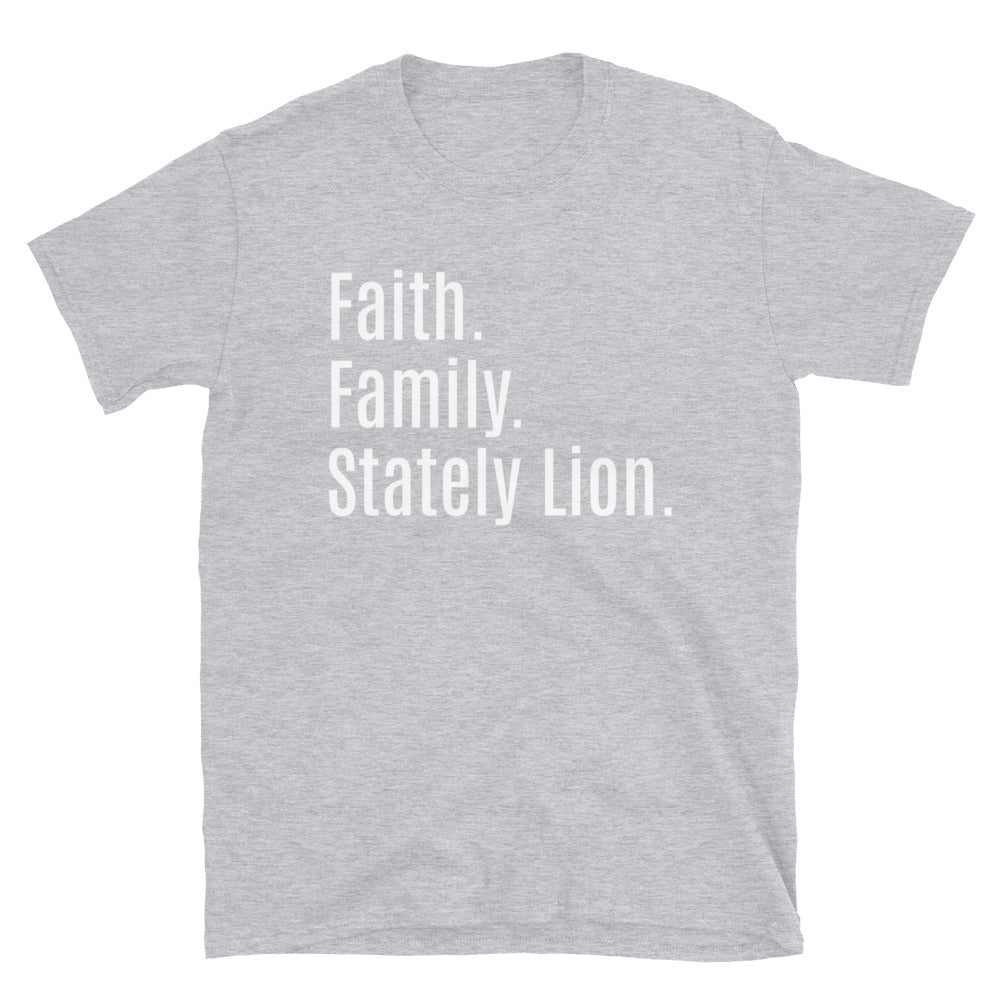 Faith Family Stately Lion Short-Sleeve Unisex T-Shirt