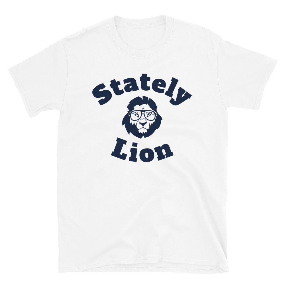 Stately Lion Logo Short-Sleeve Unisex T-Shirt