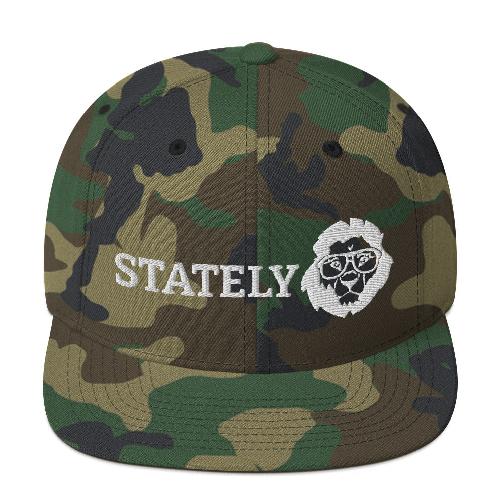 Stately Lion Logo Snapback Hat