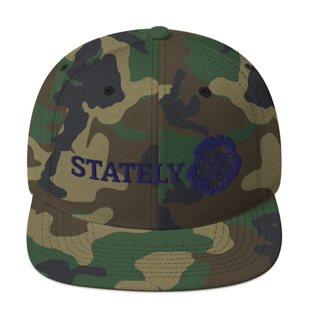 Stately Lion Logo Snapback Hat