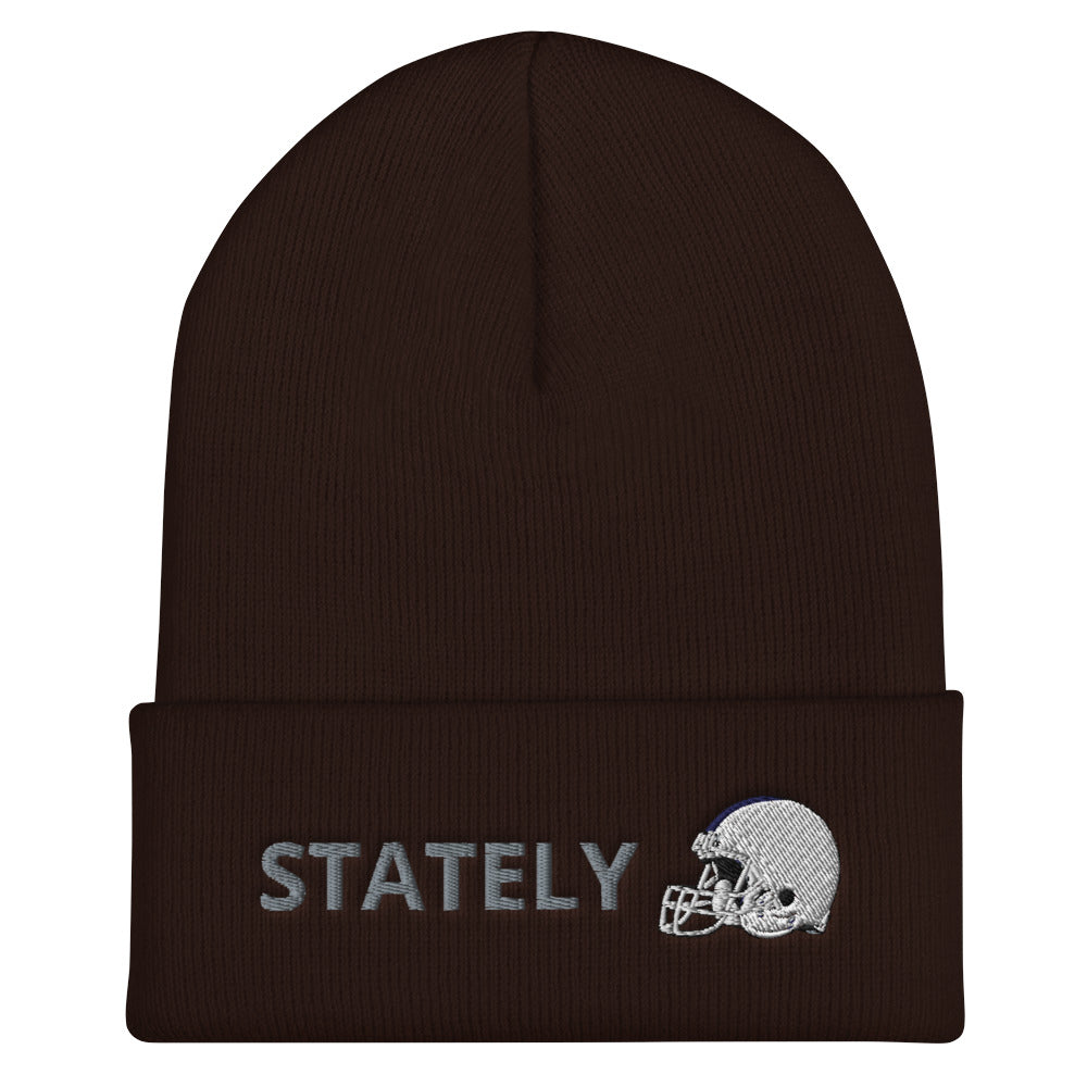 Stately Lion Helmet Cuffed Beanie