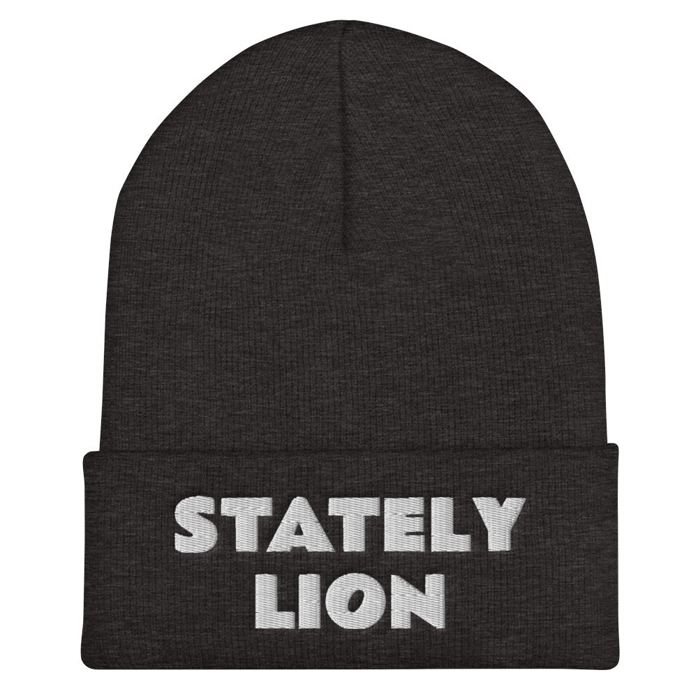 Stately Lion Cuffed Beanie