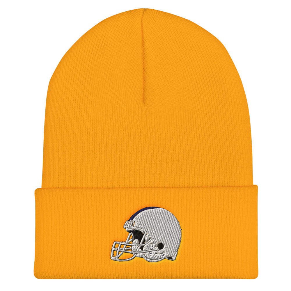 Stately Lion Helmet Cuffed Beanie