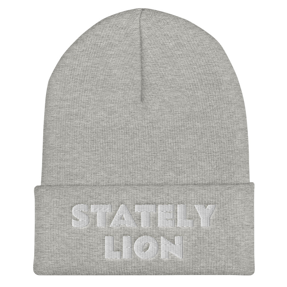 Stately Lion Cuffed Beanie