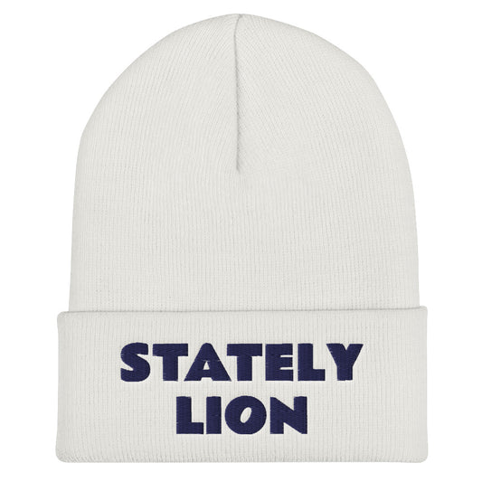 Stately Lion Cuffed Beanie