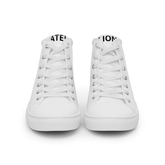 Stately Lion Men’s high top canvas shoes