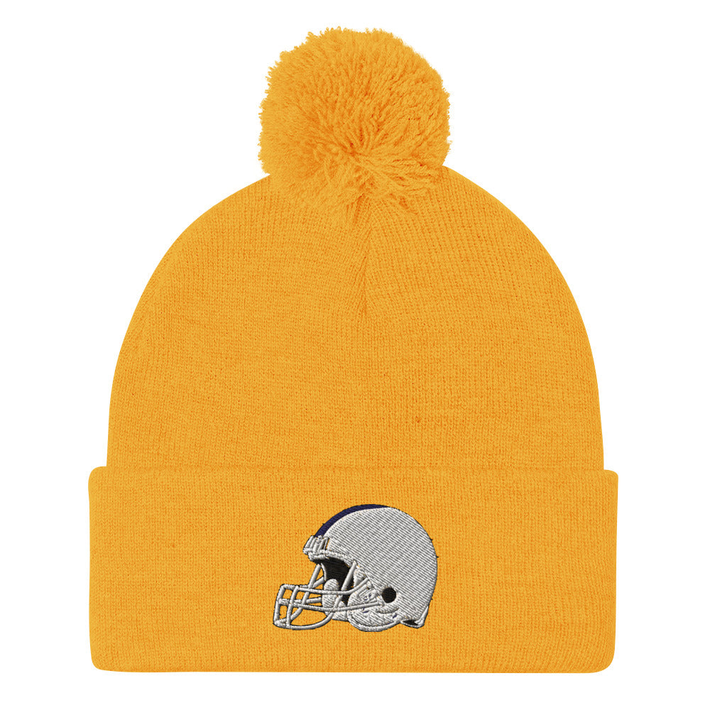 Stately Lion Helmet Pom-Pom Beanie