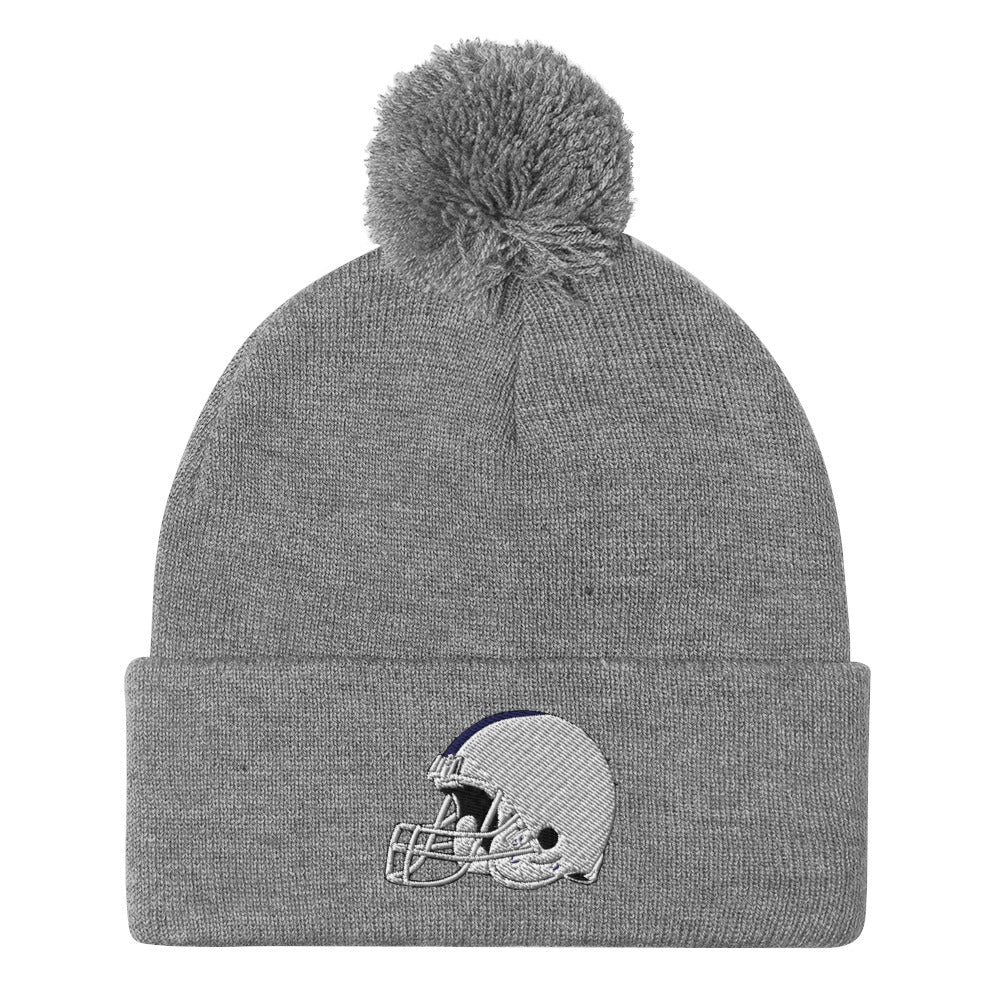 Stately Lion Helmet Pom-Pom Beanie