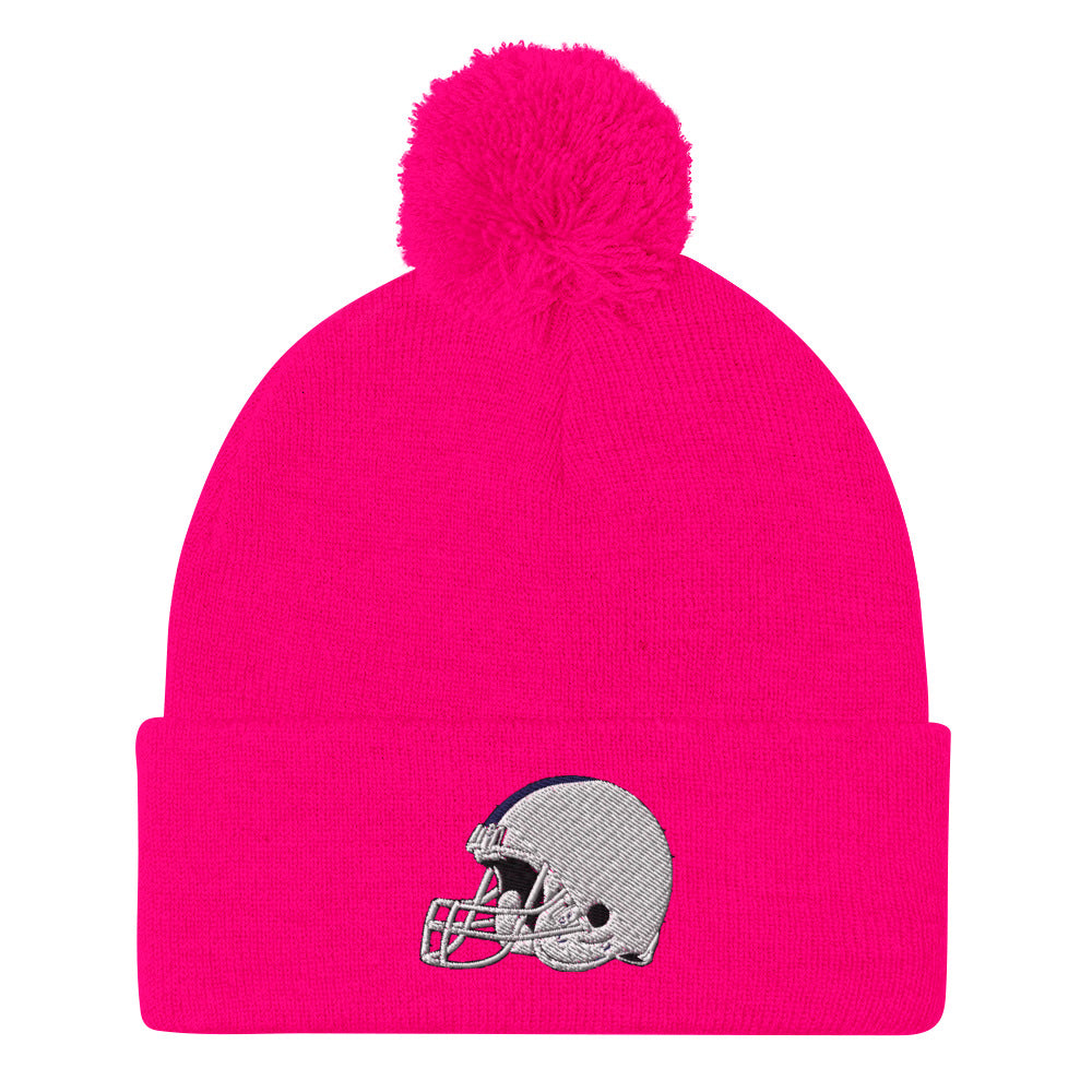 Stately Lion Helmet Pom-Pom Beanie