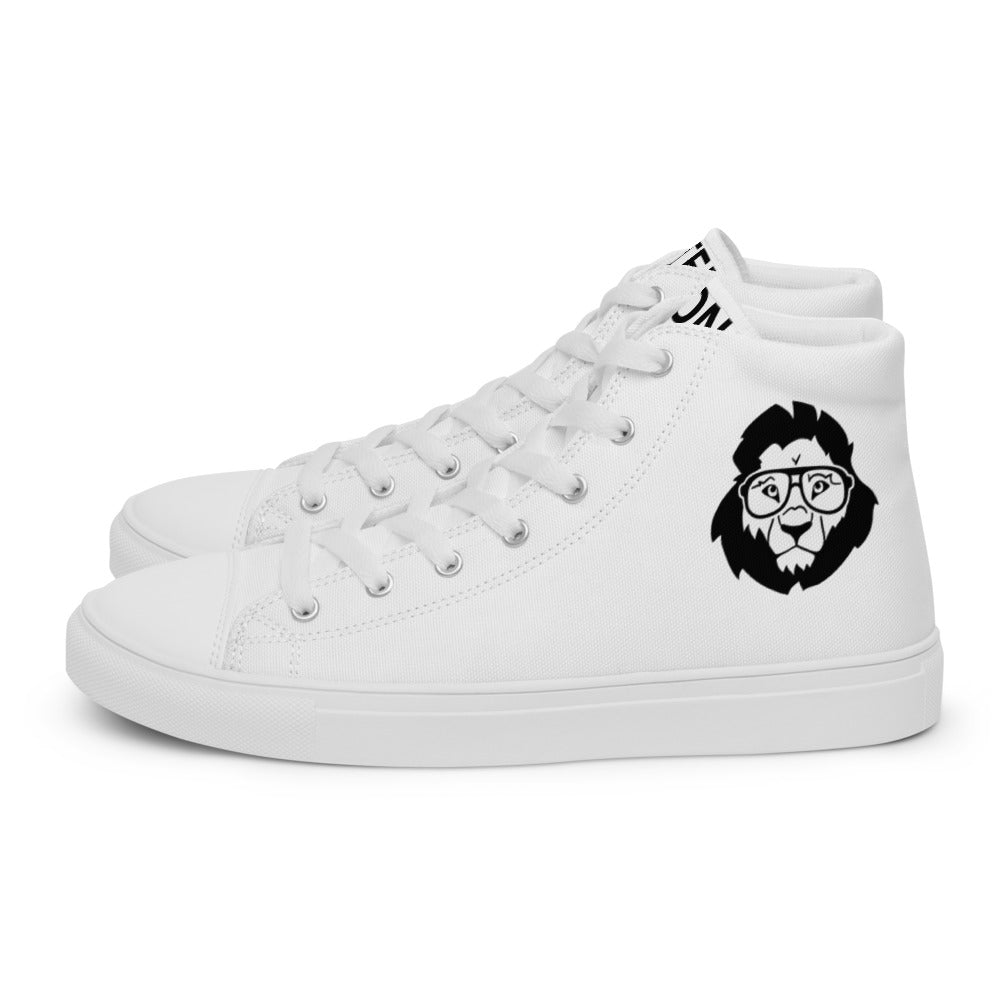 Stately Lion Women’s high top canvas shoes